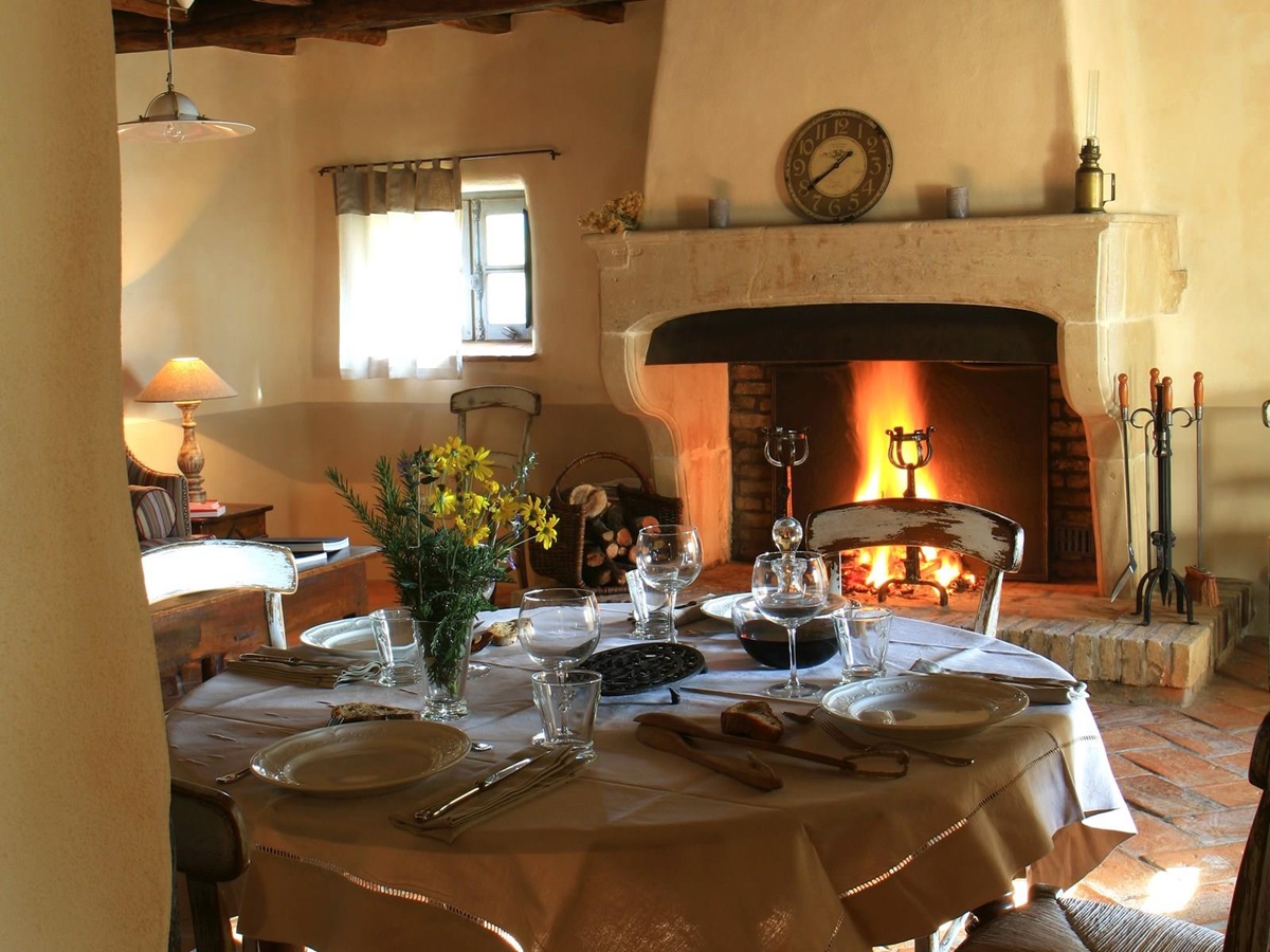 Indoor dining at A Liccia, Corsica