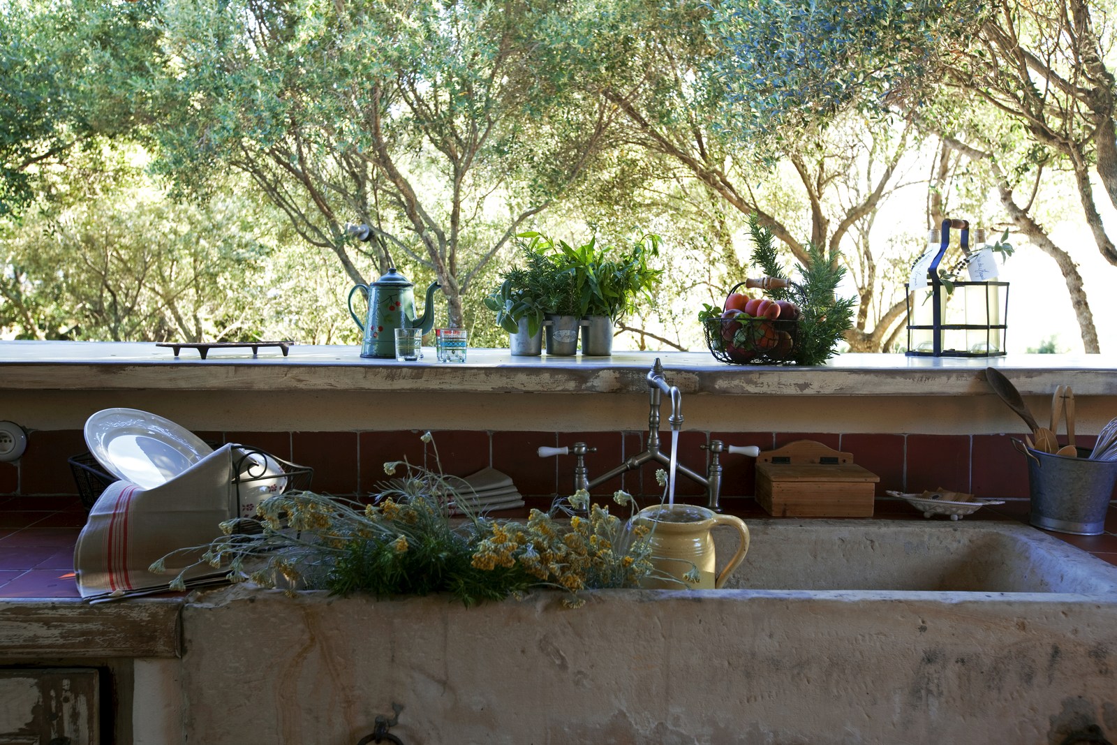 Outdoor water tap of A Liccia, Corsica