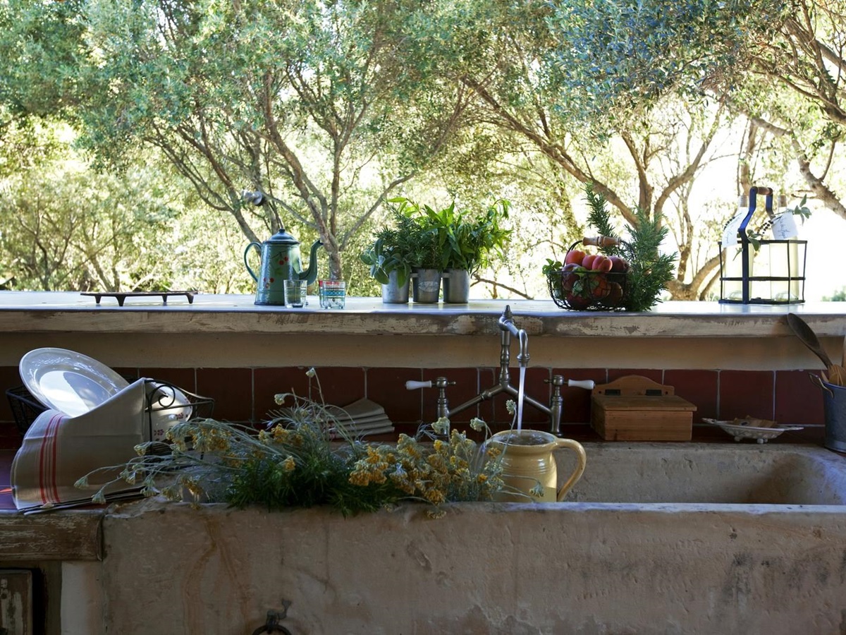 Outdoor water tap of A Liccia, Corsica