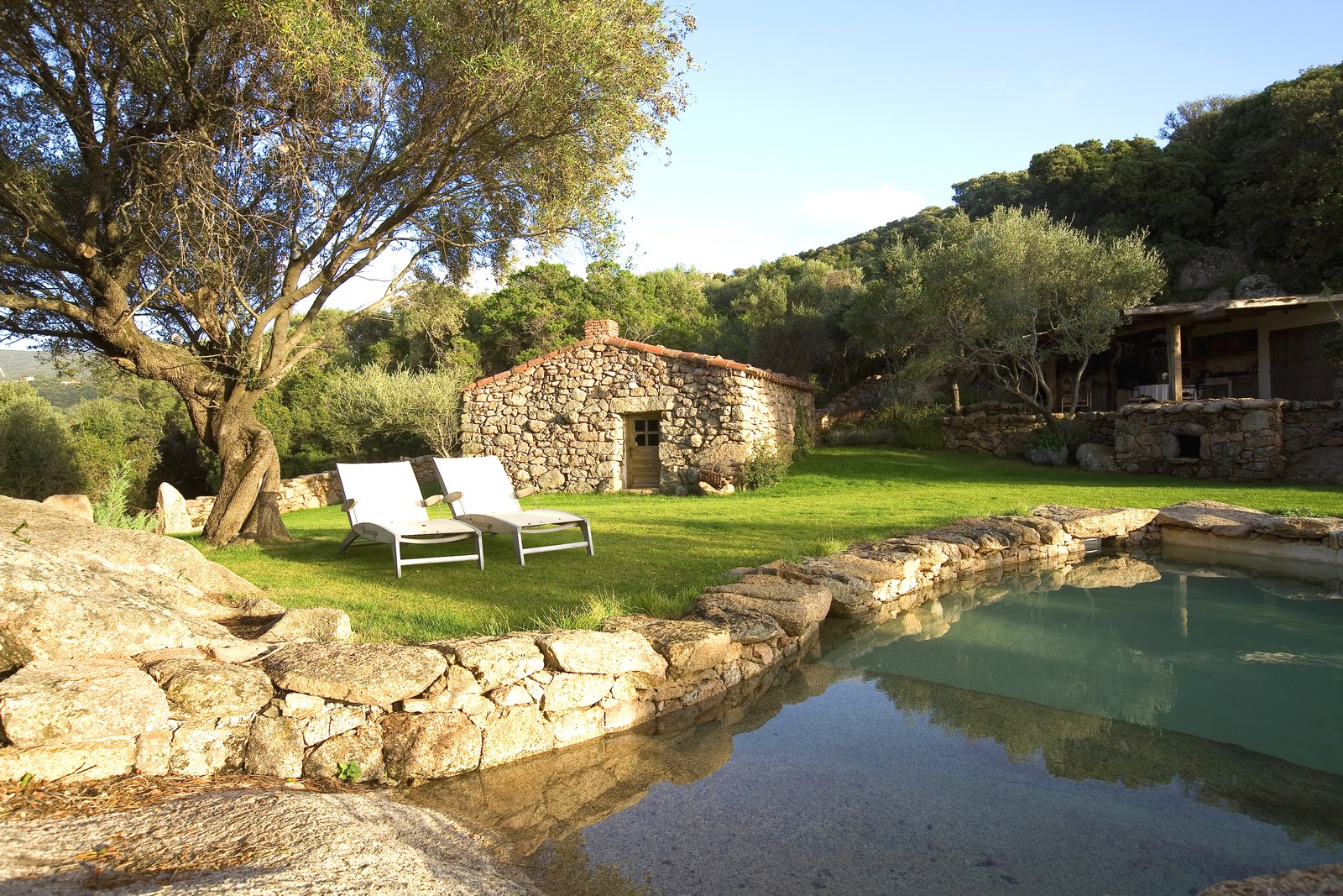 Pool and garden of A Nepita, Corsica