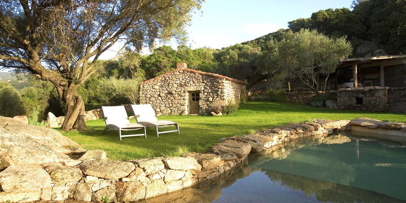 Pool and garden of A Nepita, Corsica