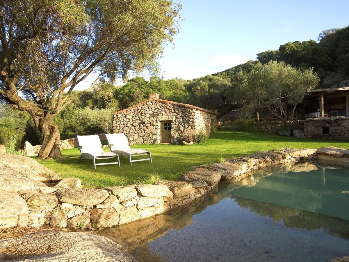 Pool and garden of A Nepita, Corsica