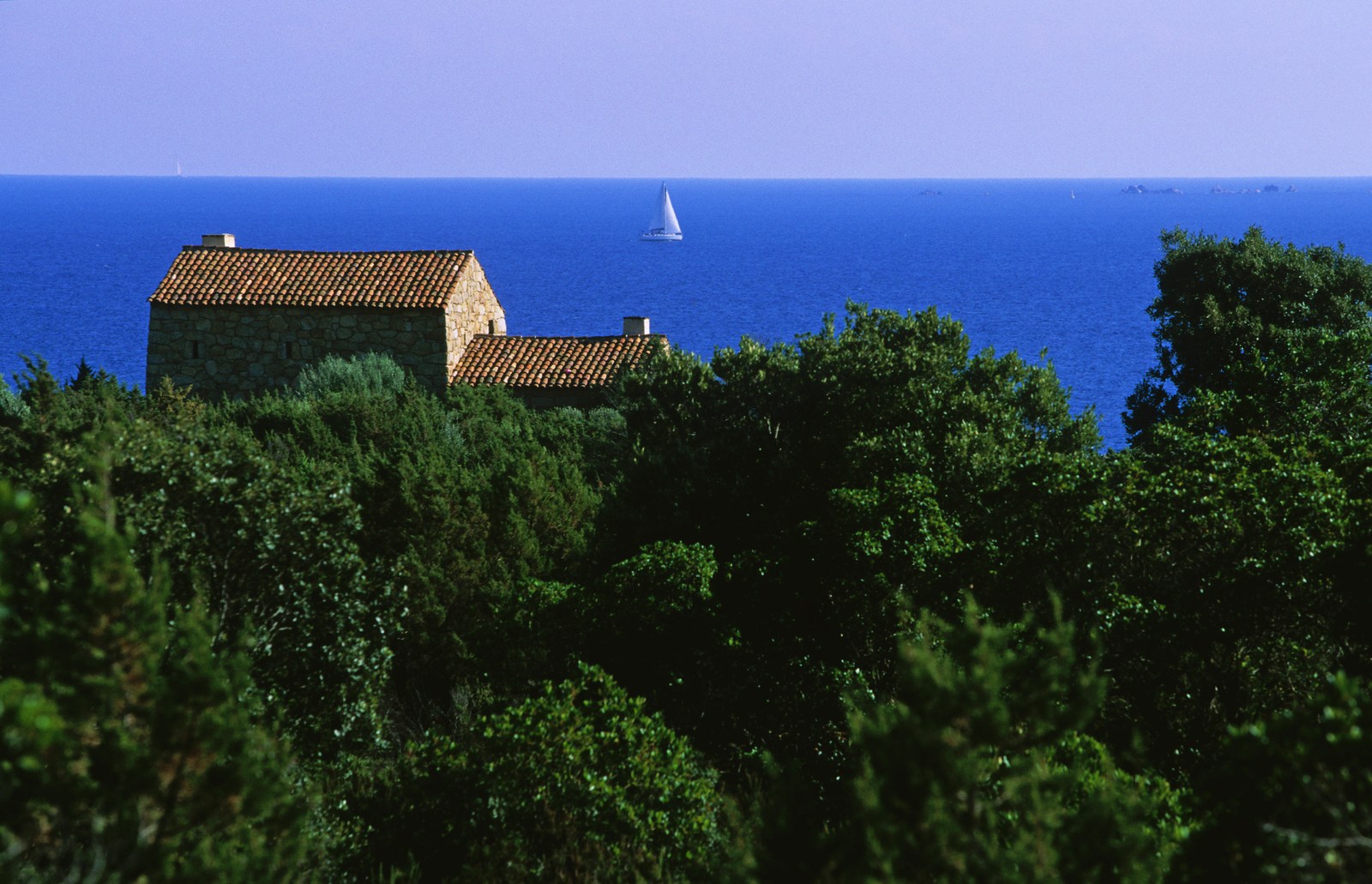 Sea view with Eddera, Corsica, in the foreground