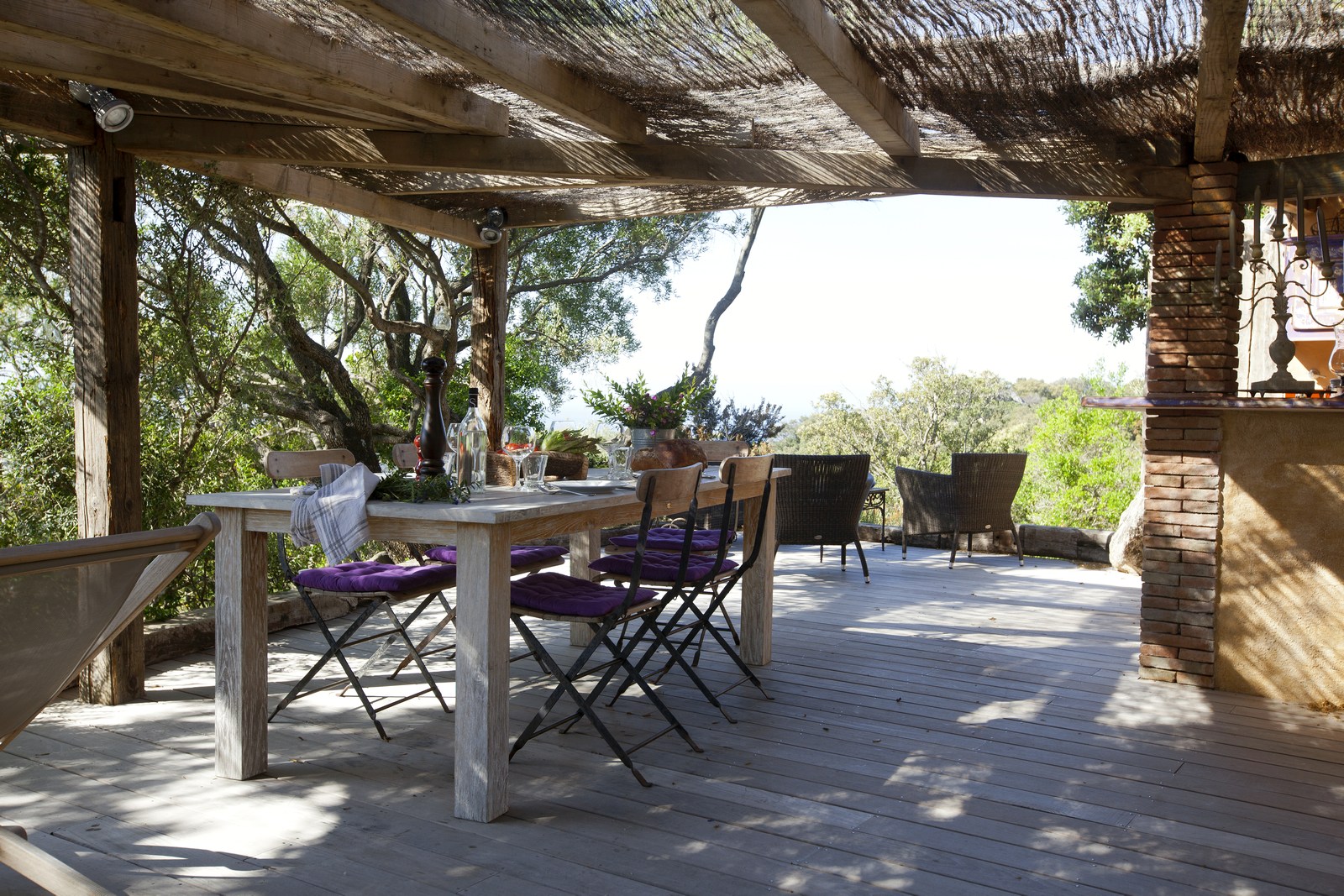 Dining at I Pini, Corsica