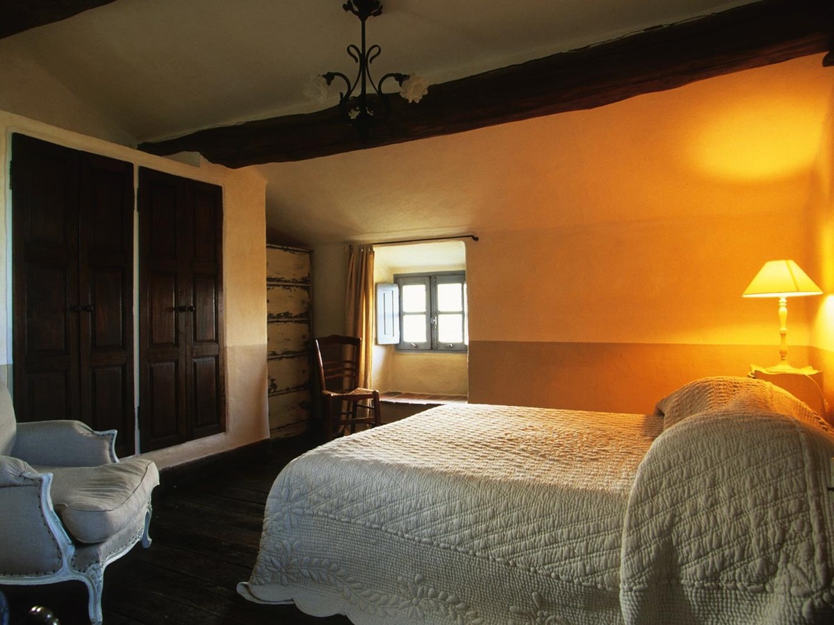A double bedroom of Nivara, Corsica