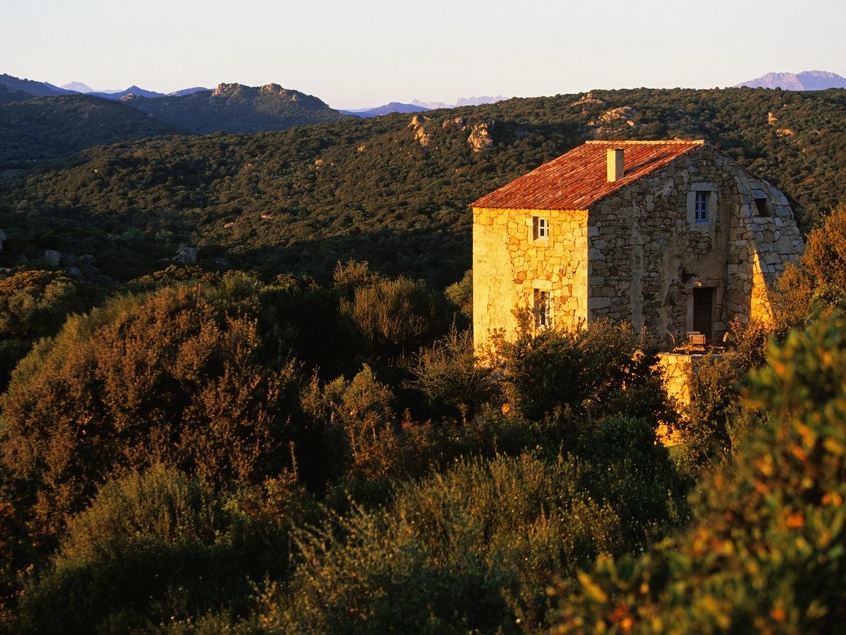 Exterio of Nivara, Corsica, in the forest