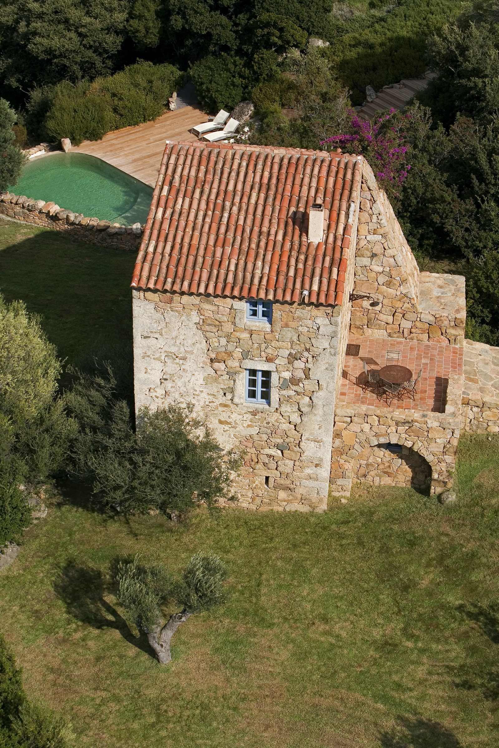 Aerial picture of Nivara, Corsica