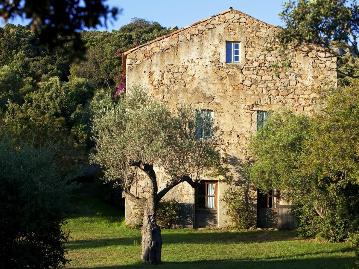 Exterior of Nivara, Corsica, seen from the garden