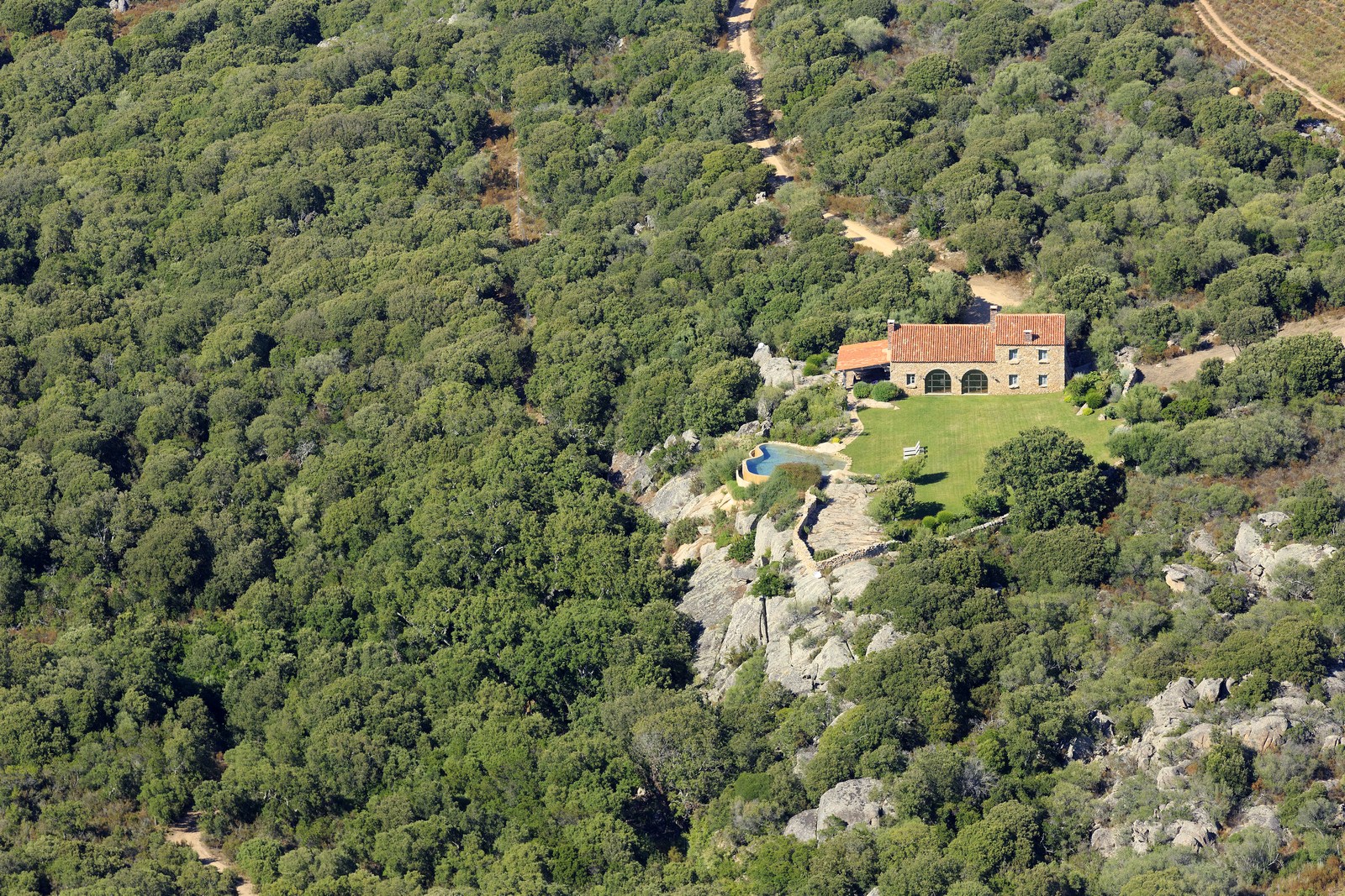 Aerial of U Fragnu, Corsica