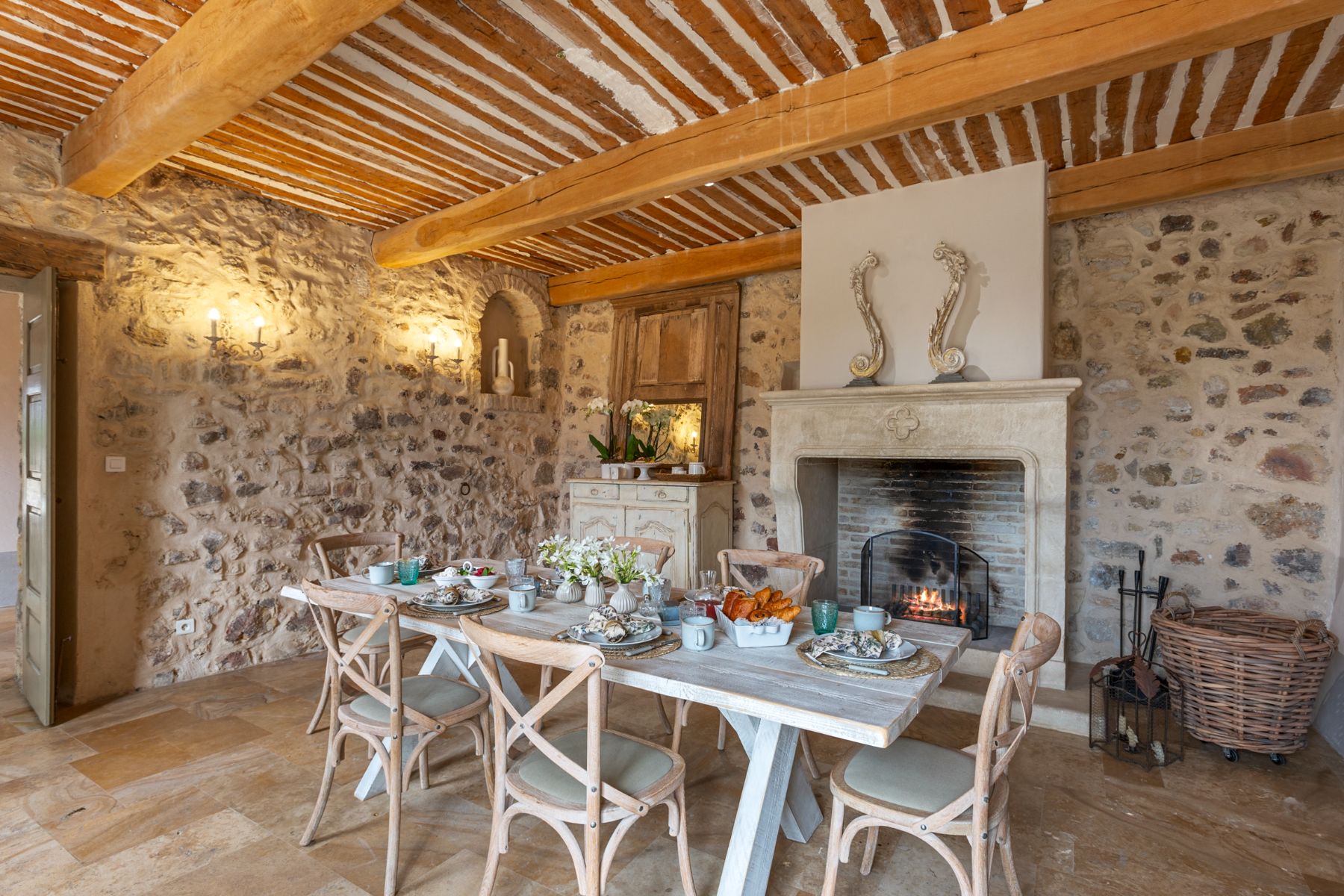 Dining Room at Bastide de Grasse in the Cote d'Azur