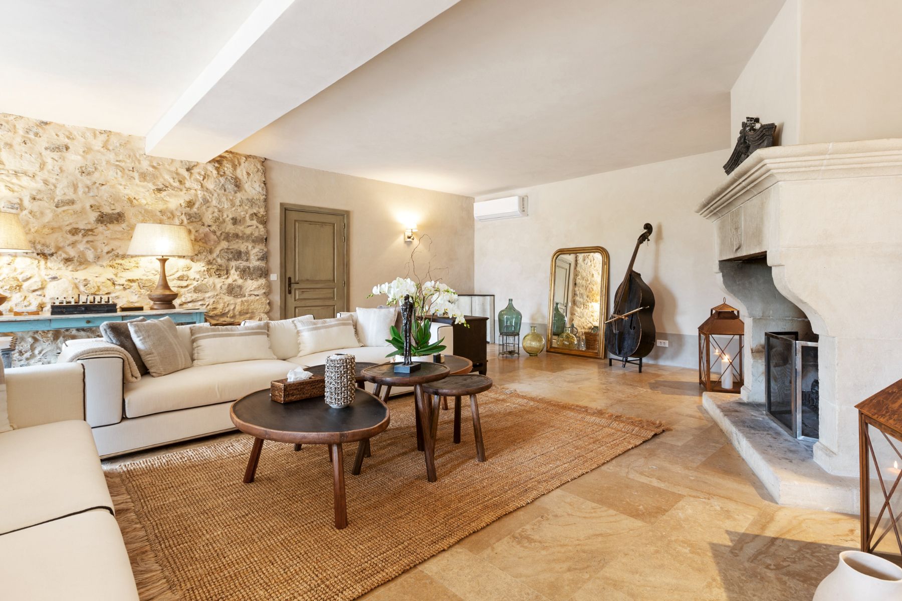 Living Room at Bastide de Grasse in the Cote d'Azur