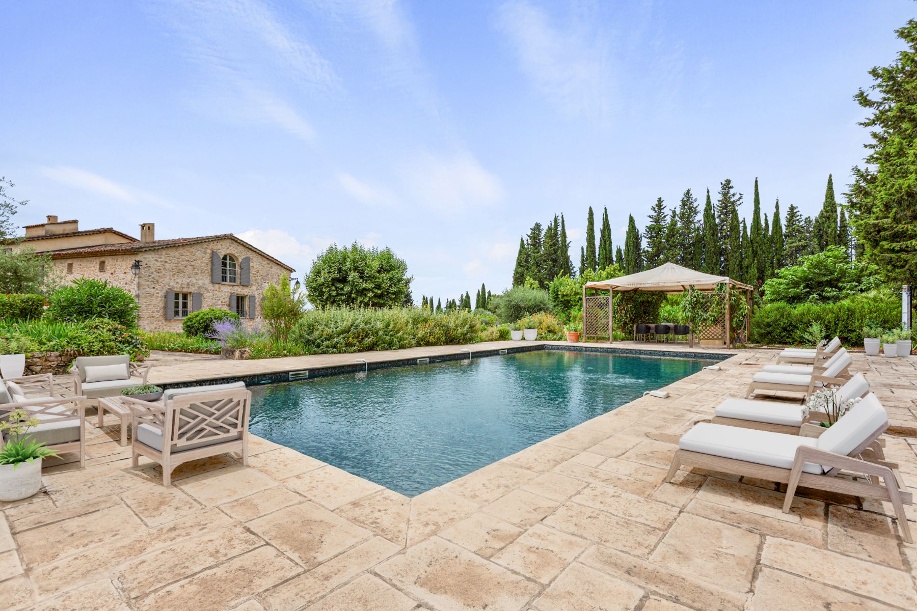 Swimming Pool at Bastide de Grasse in the Cote d'Azur