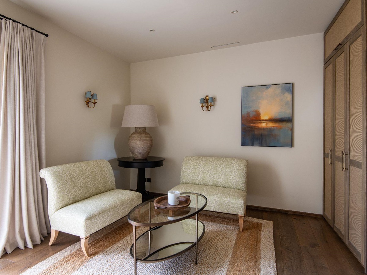 Private sitting room for master bedroom at Bastide Notre Dame in Cote d'Azur, France