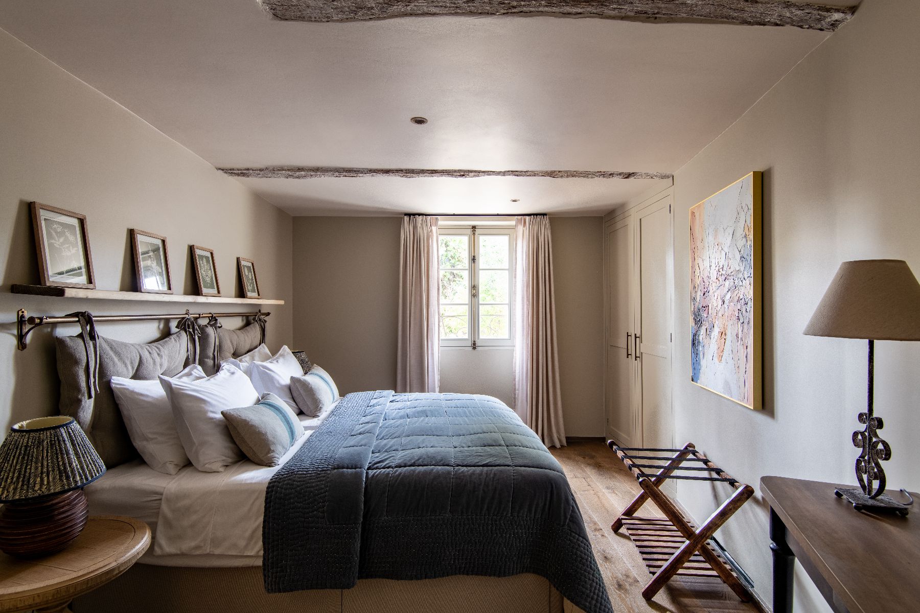 King bed at Bastide Notre Dame in Cote d'Azur, France