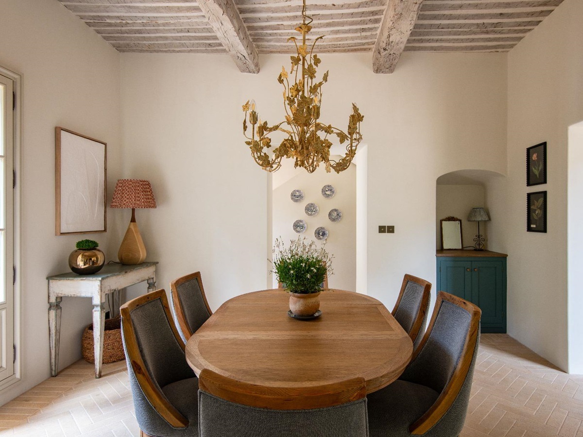 Dining room at Bastide Notre Dame in Cote d'Azur, France