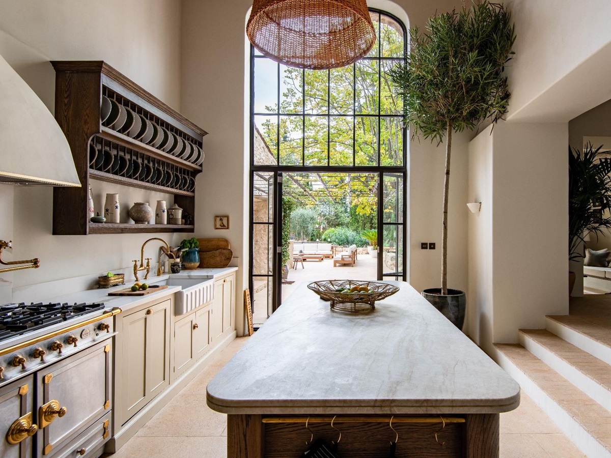 Kitchen at Bastide Notre Dame in Cote d'Azur, France