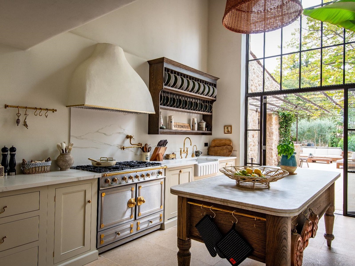 Kitchen at Bastide Notre Dame in Cote d'Azur, France