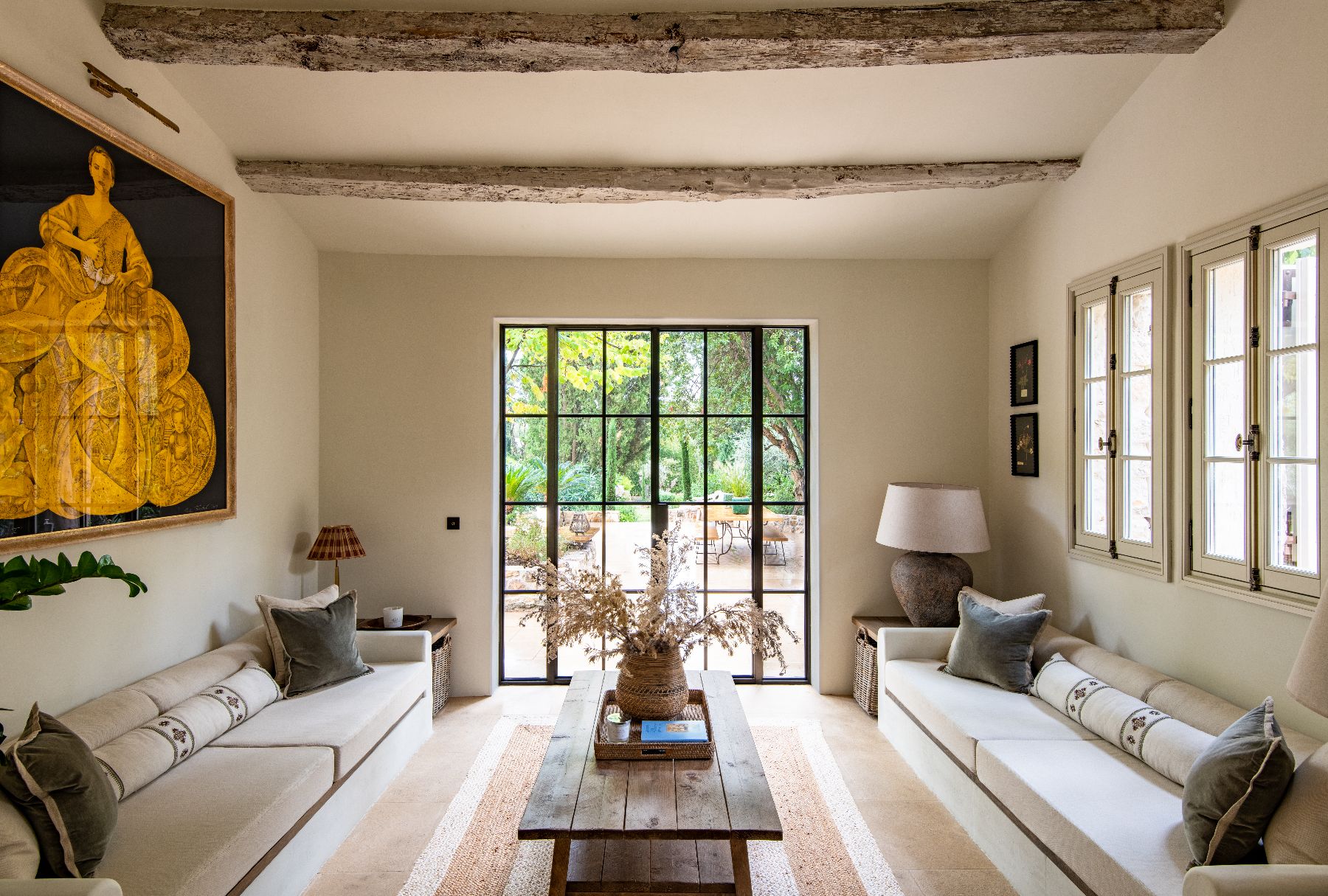 Living room at Bastide Notre Dame in Cote d'Azur, France