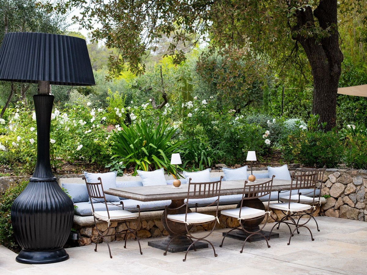 Outdoor dining at Bastide Notre Dame in Cote d'Azur, France