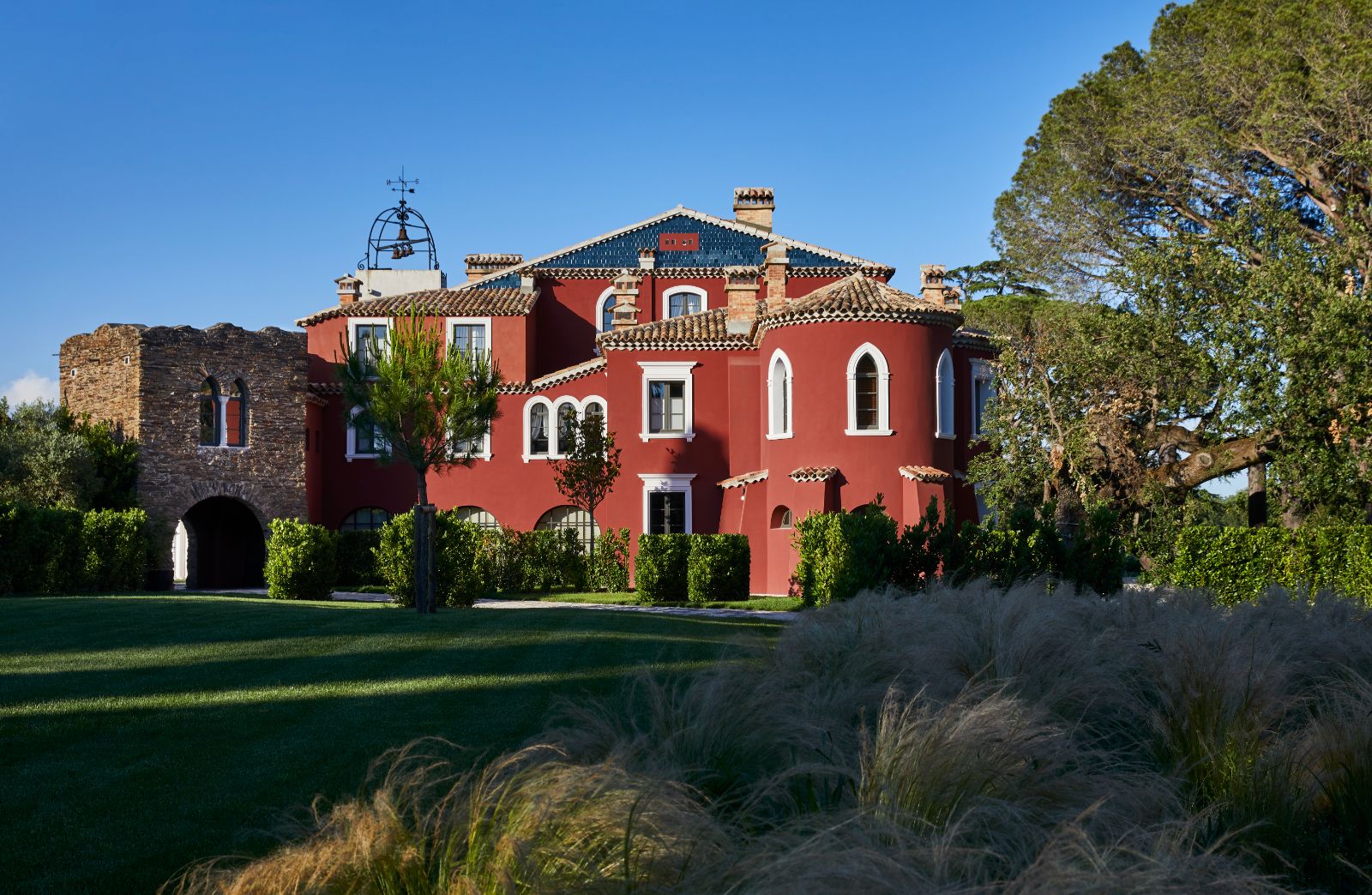 Back Exterior of Chateau Grimaud in the Cote d'Azur
