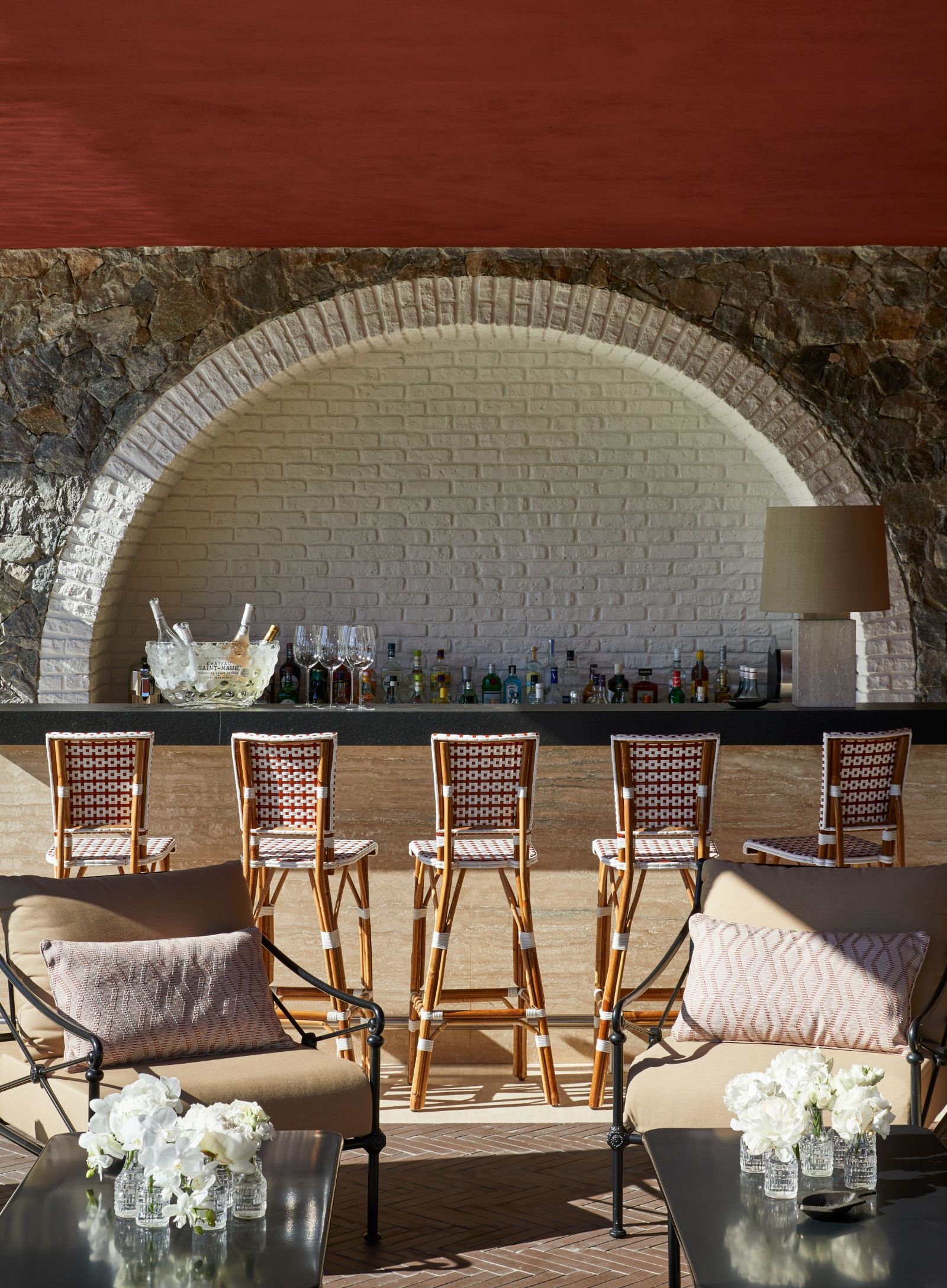 Bar at Chateau Grimaud in the Cote d'Azur
