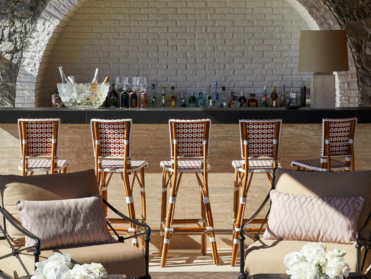 Bar at Chateau Grimaud in the Cote d'Azur
