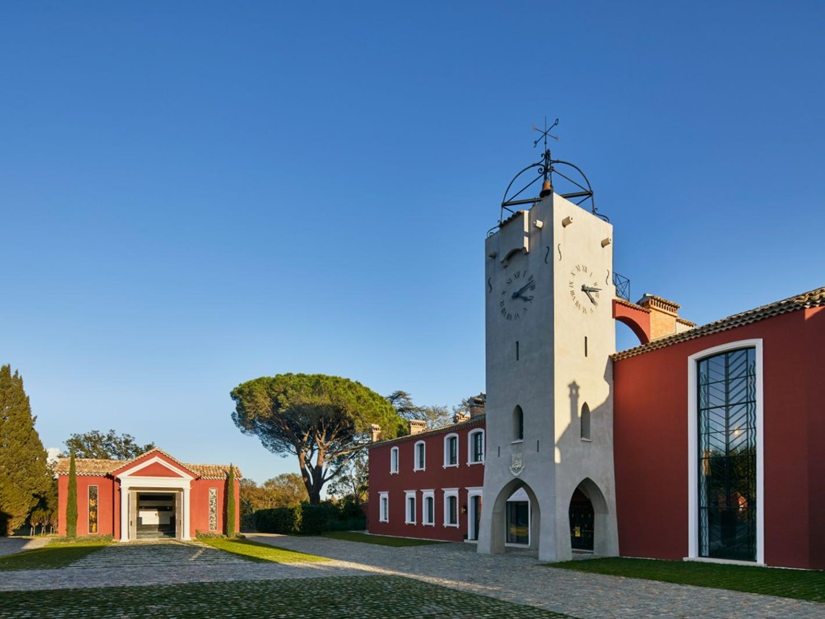 Front Exterior at Chateau Grimaud in the Cote d'Azur