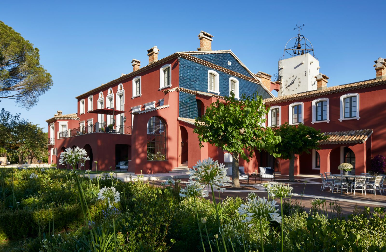 Full Exterior of Chateau Grimaud in the Cote d'Azur