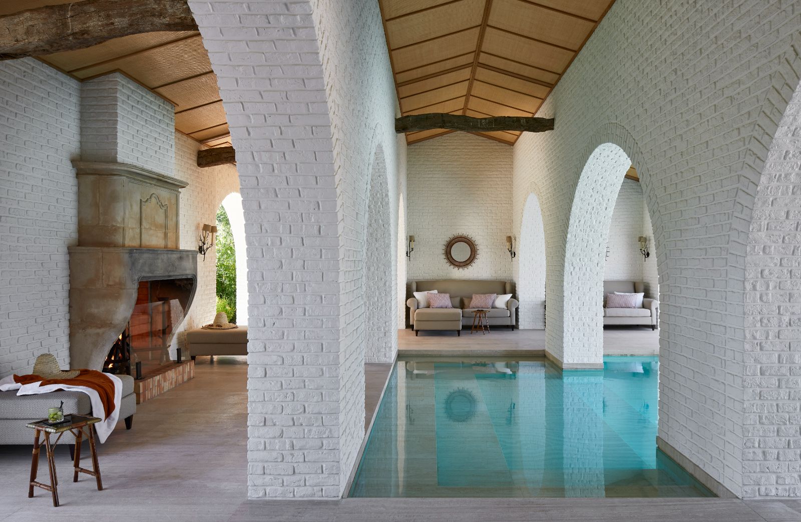 Indoor Pool at Chateau Grimaud in the Cote d'Azur