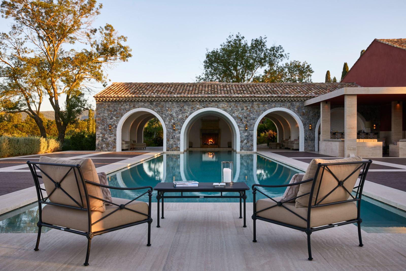Swimming Pool at Chateau Grimaud in the Cote d'Azur