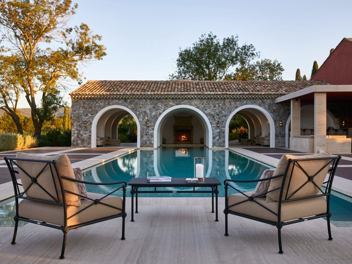 Swimming Pool at Chateau Grimaud in the Cote d'Azur