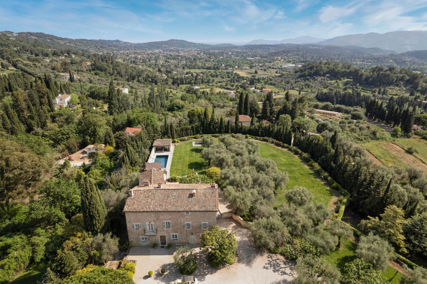 Aerial View of La Bastide du Ciel in the Cote d'Azur