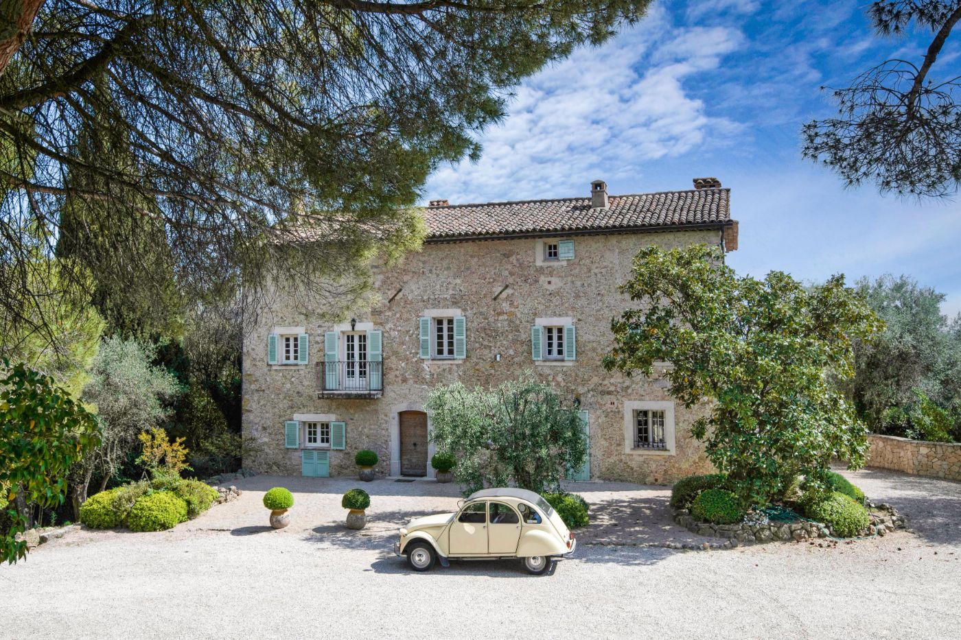 Front Exterior at La Bastide du Ciel in the Cote d'Azur