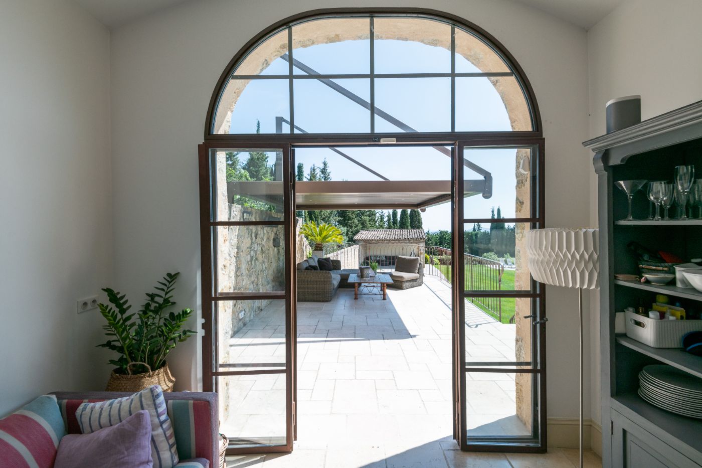 Kitchen View at La Bastide du Ciel in the Cote d'Azur