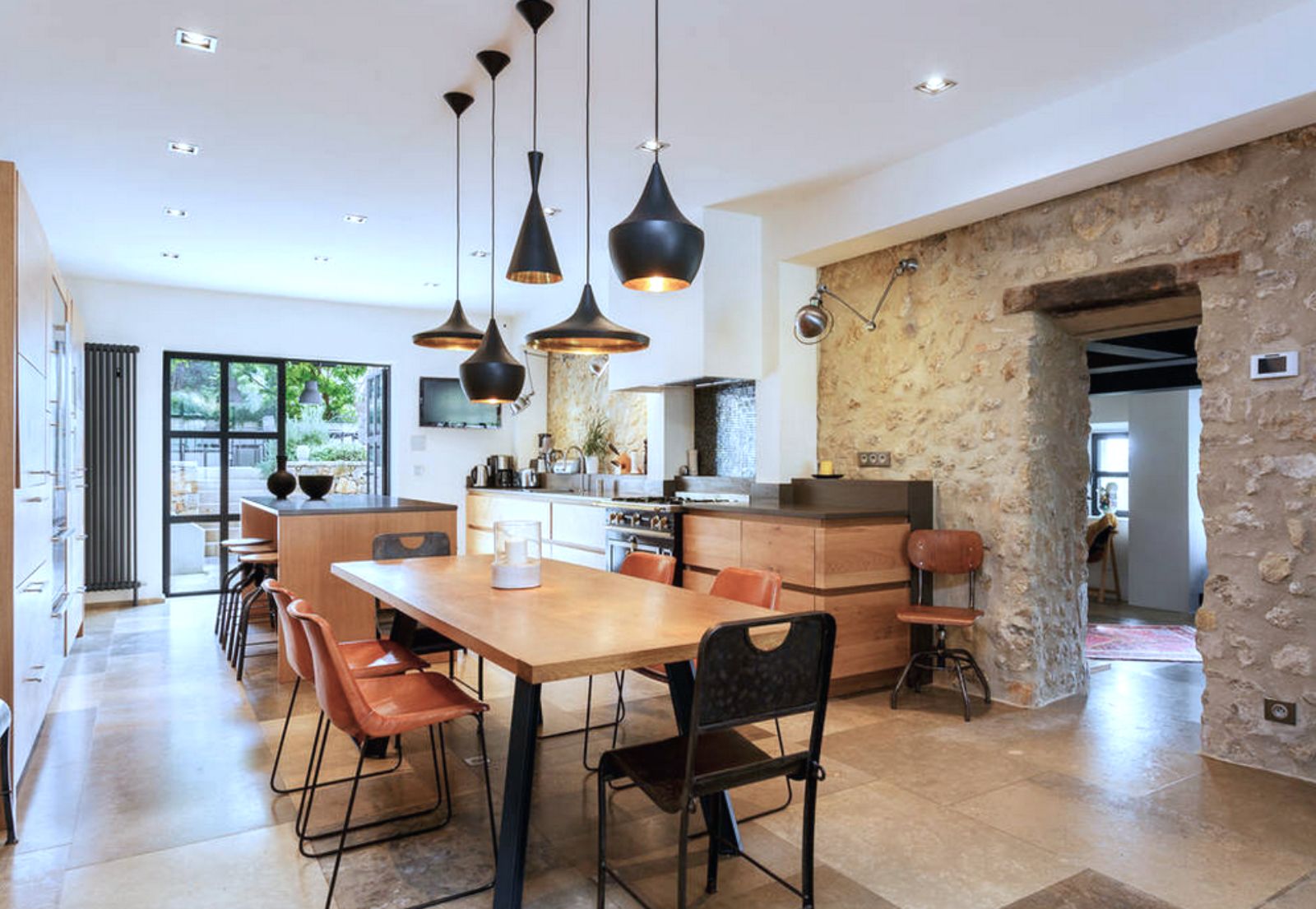 Kitchen Diner at La Bastide des Oliviers in Provence