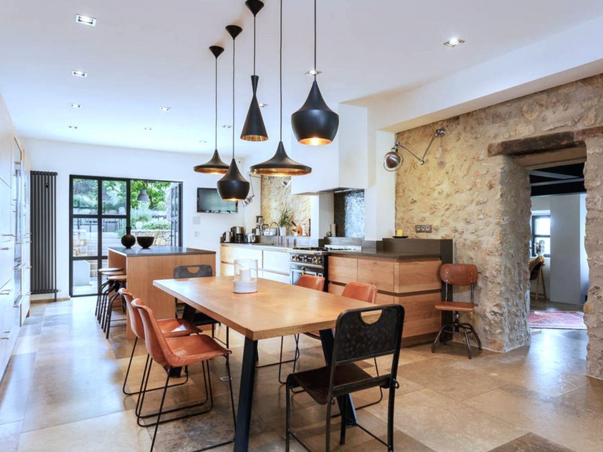 Kitchen Diner at La Bastide des Oliviers in Provence