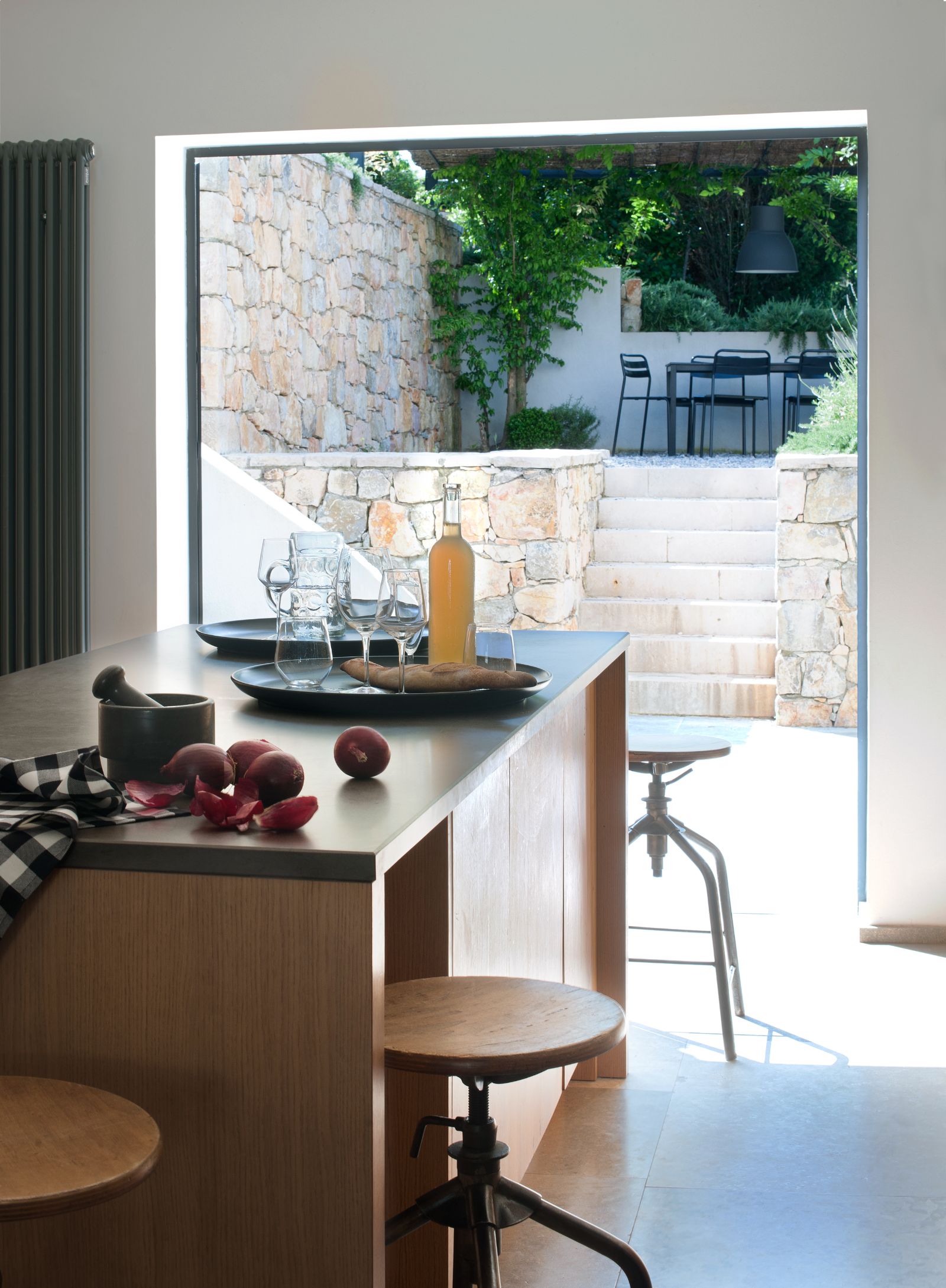 Kitchen at La Bastide des Oliviers in Provence