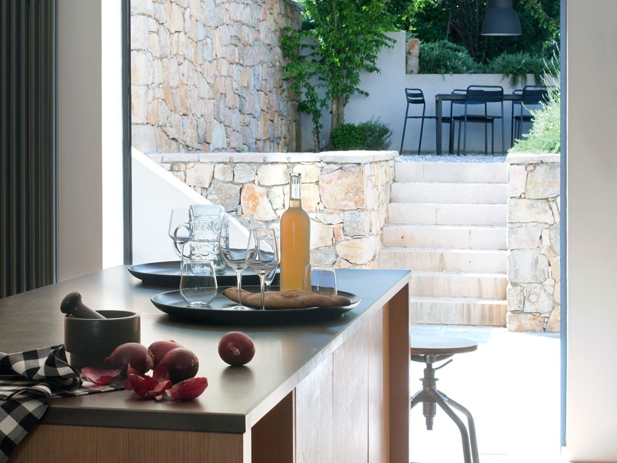 Kitchen at La Bastide des Oliviers in Provence