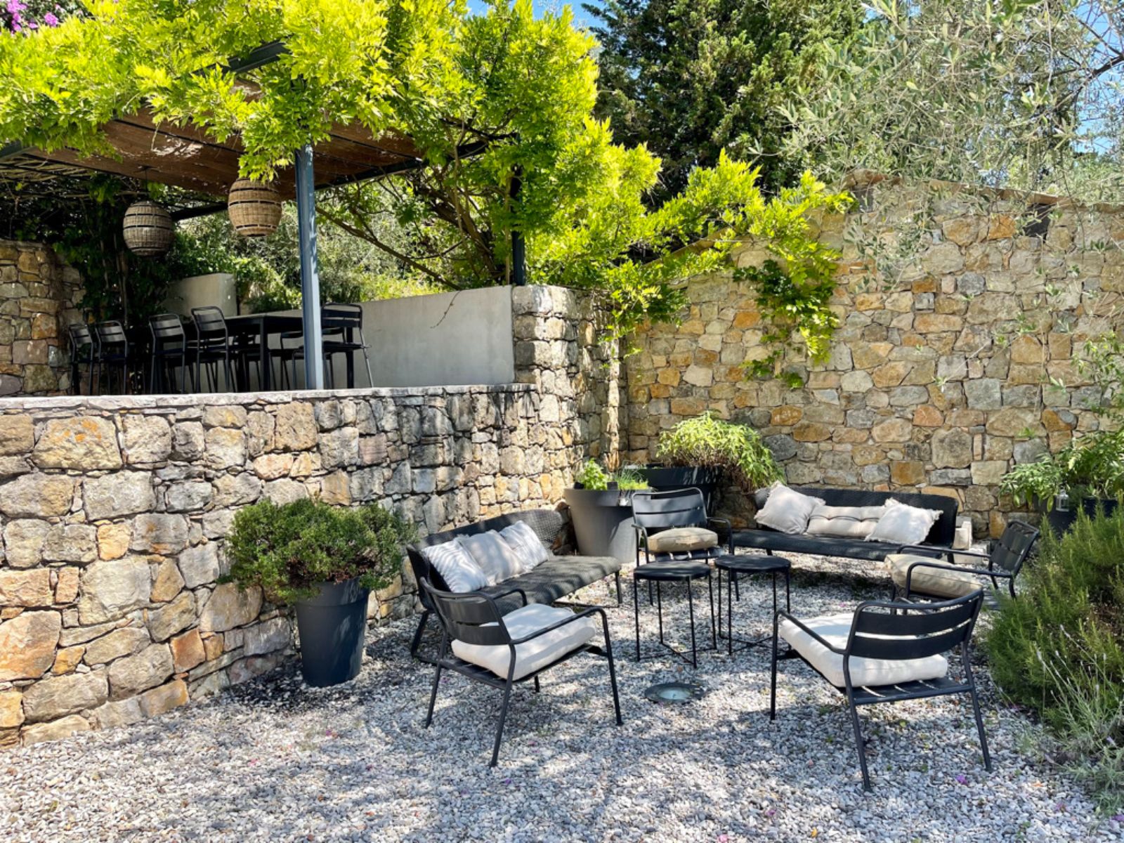 Outdoor Seating at La Bastide des Oliviers in Provence