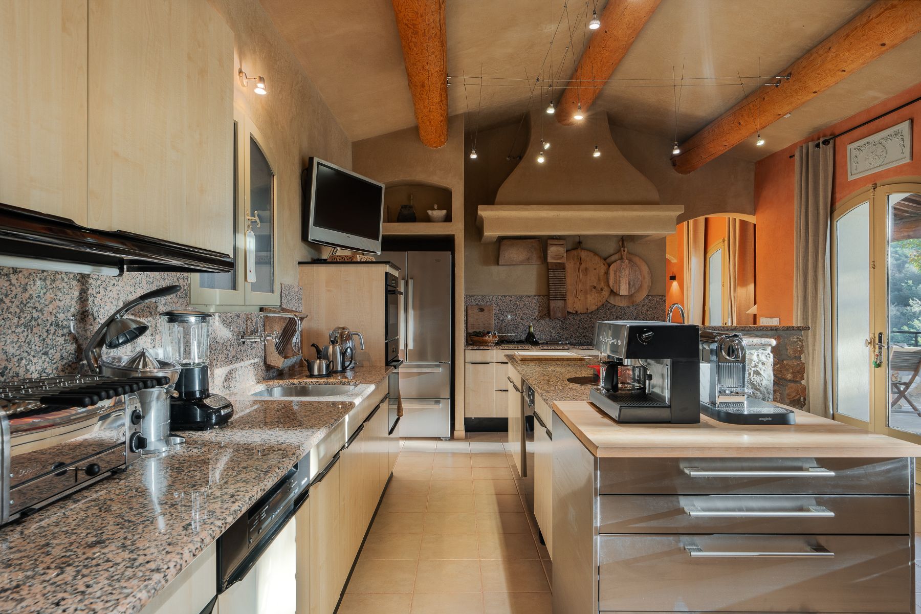 Kitchen at La Combe in the Cote d'Azur