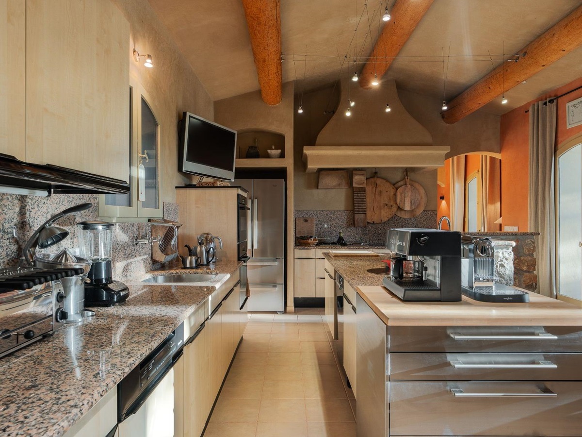 Kitchen at La Combe in the Cote d'Azur