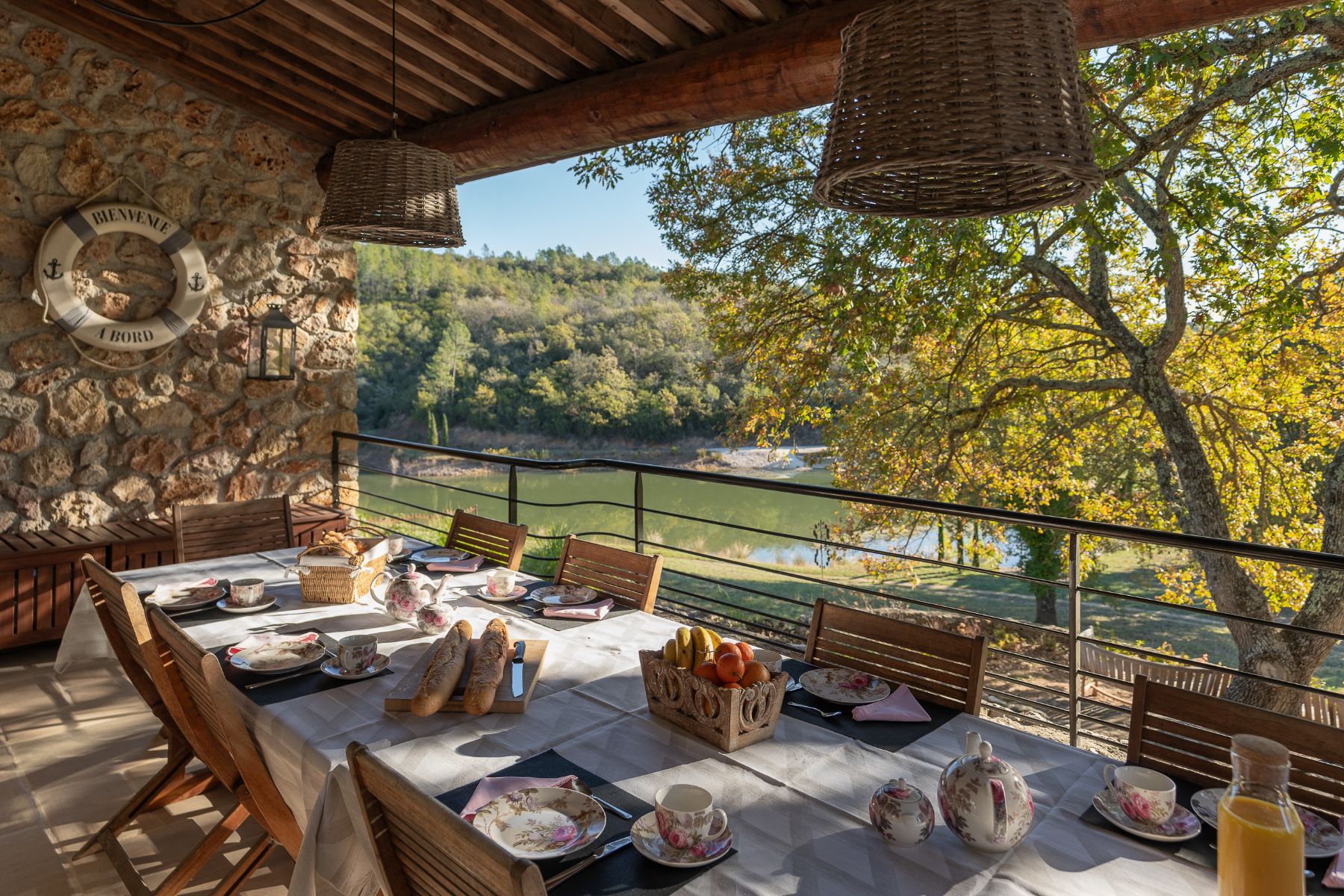 Outdoor Dining View at La Combe in the Cote d'Azur