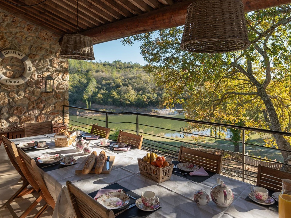 Outdoor Dining View at La Combe in the Cote d'Azur