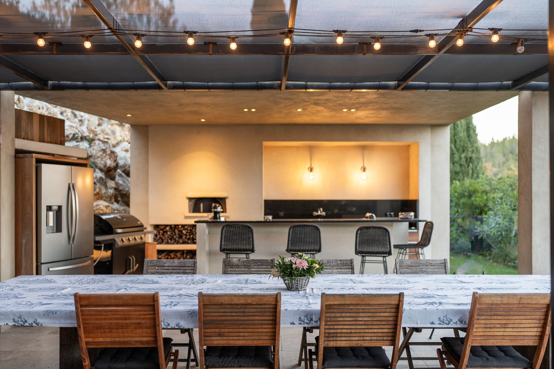 Outdoor Kitchen at La Combe in the Cote d'Azur