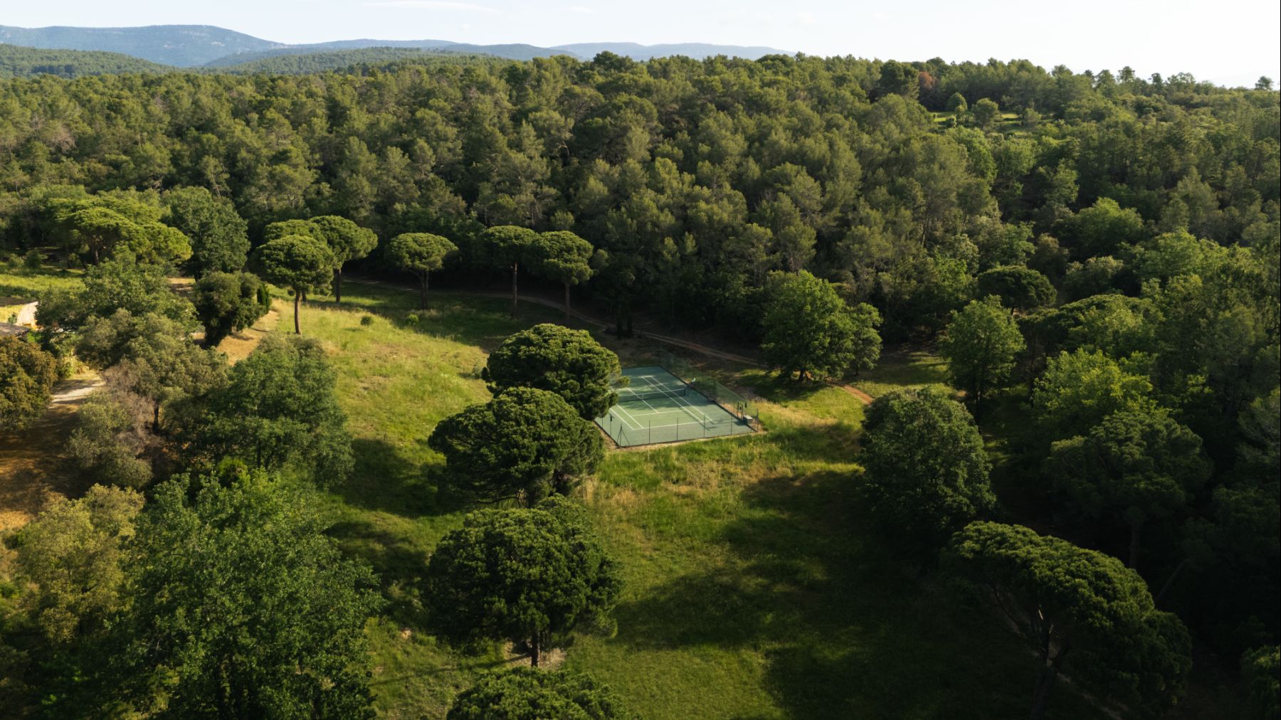 Tennis Court at La Combe in the Cote d'Azur