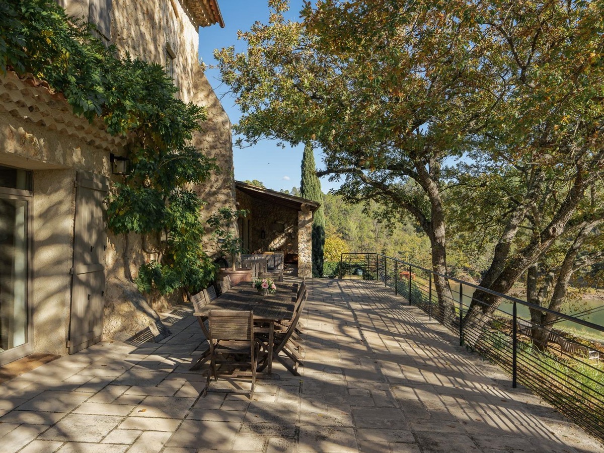 Terrace at La Combe in the Cote d'Azur