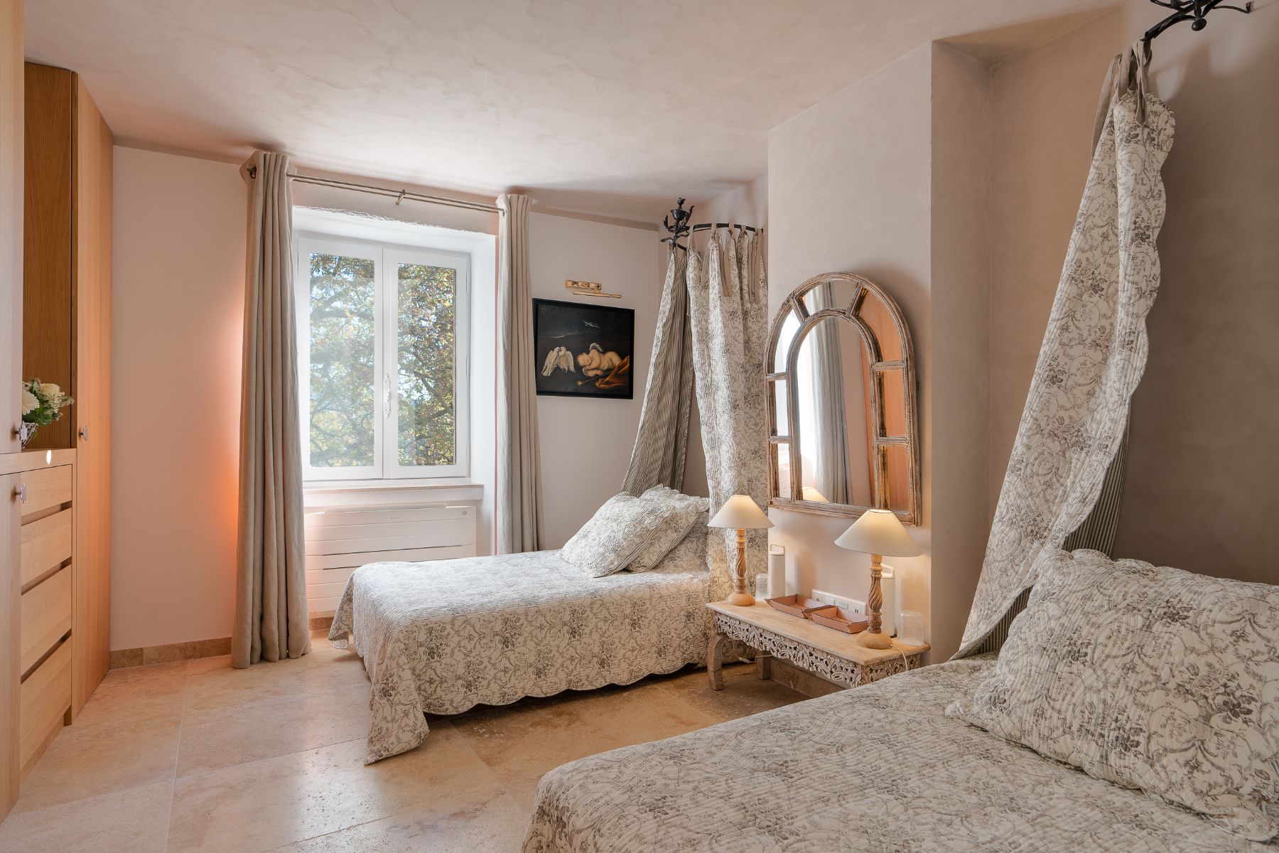 Twin Bedroom at La Combe in the Cote d'Azur