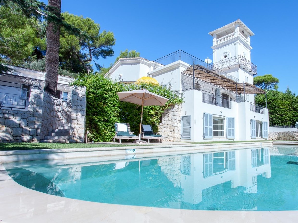 Swimming pool and facade of La Coquette, Cote dAzur