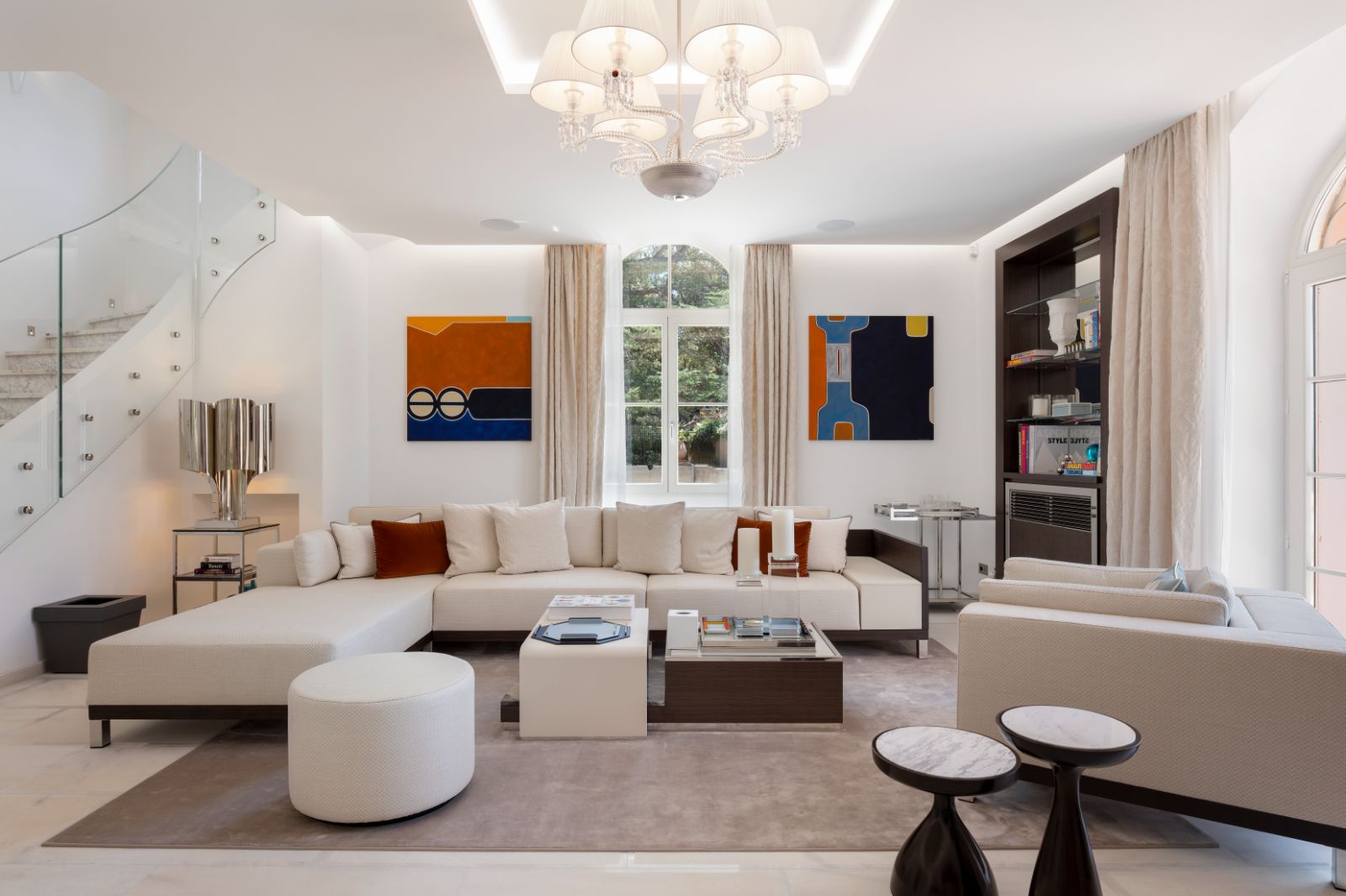 Living Room at Le Grand Jardin in the Cote d'Azur