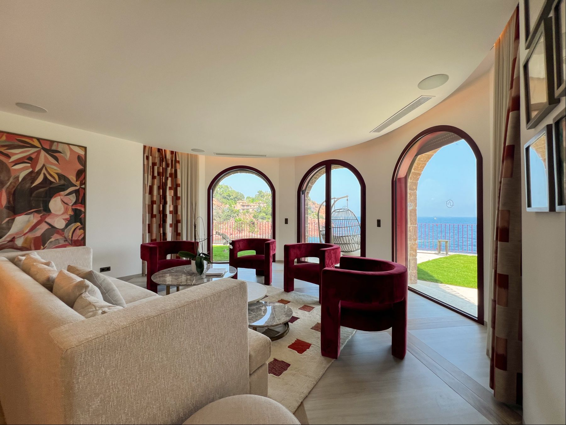 Sitting Room at Les Deux Freres in the Cote d'Azur